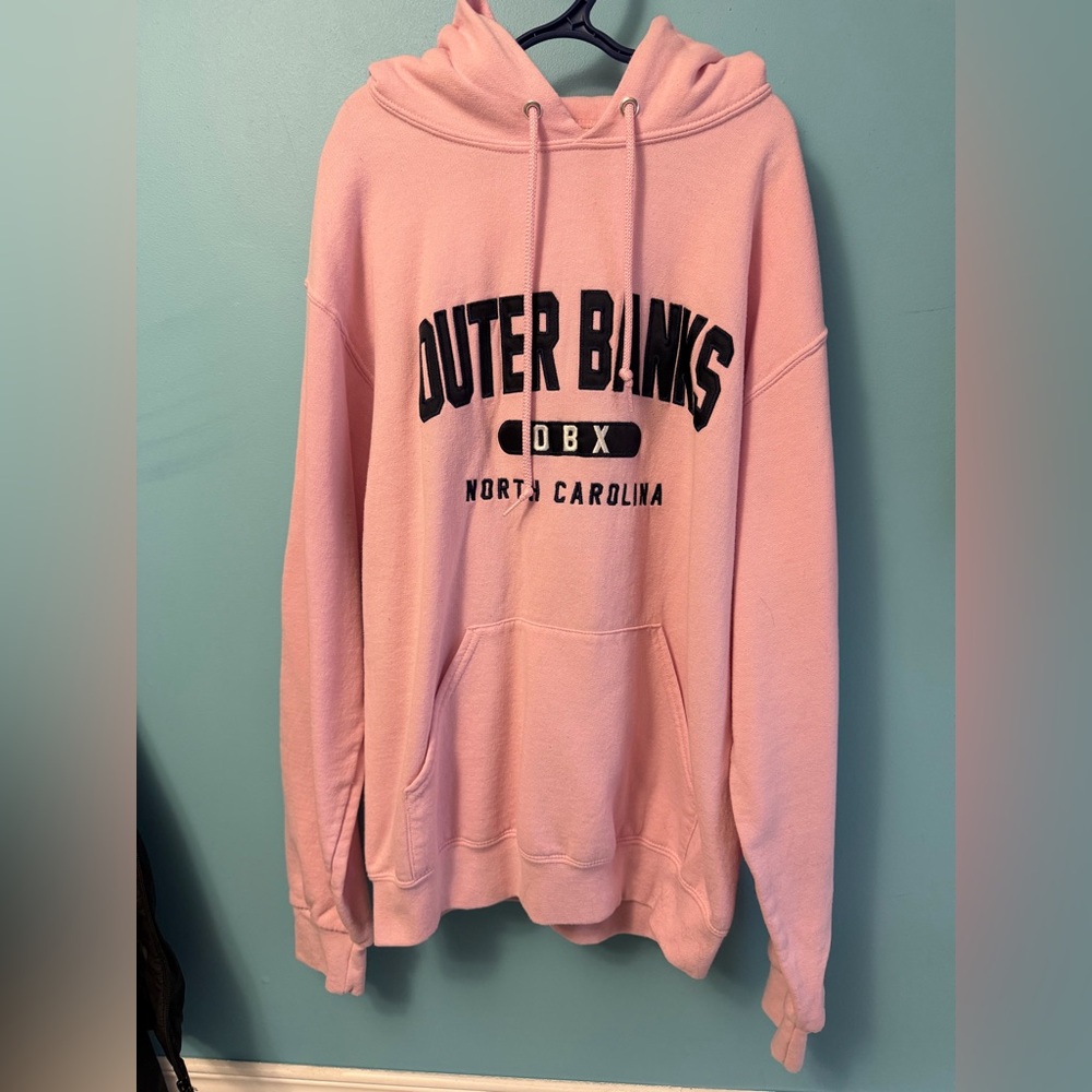 Outer Banks Pink Pullover Hoodie - OBX North Carolina